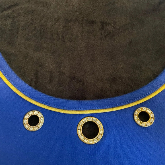 Quacker Factory blue rhinestone accented tank top size XL - Picture 2 of 7